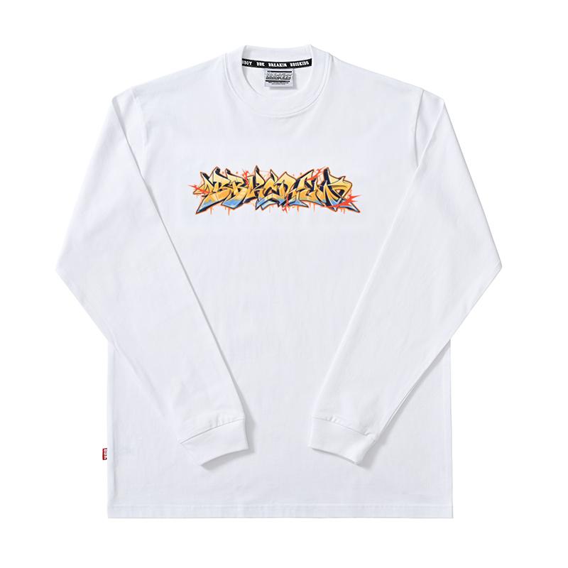 メンズ ロンT 270g カジュアル Tシャツ ストリート ダンス スケボー ヘビー スモールネック 長袖 ゆっ..