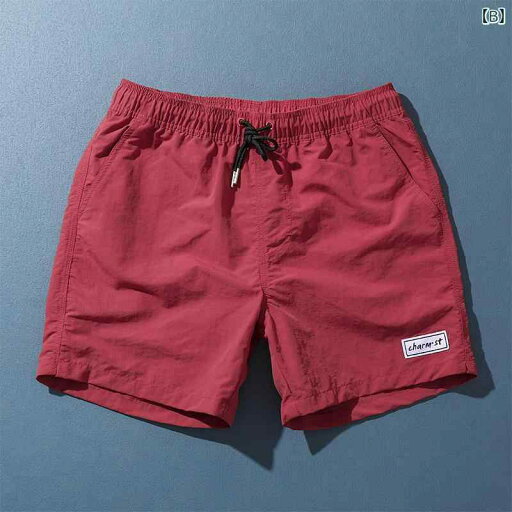ビーチパンツ 海パン 短パン 夏 メンズ 水着 速乾 無地 シンプル 万能 ショート パンツ 大きいサイズ カジュアル イエロー レッド ブラック グレー ベージュ ビーチパンツ 海パン 短パン 夏 メンズ 水着 速乾 無地 シンプル 万能 ショート パンツ 大きいサイズ カジュアル イエロー レッド ブラック グレー ベージュ