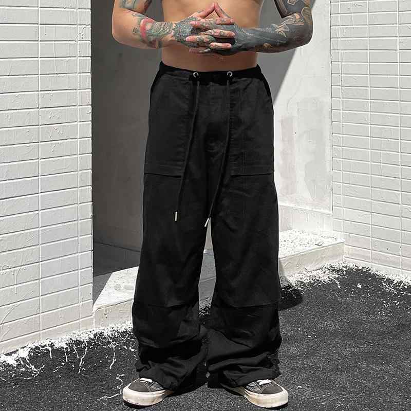 バギーパンツ カジュアル パンツ メンズ シンプル オーバーサイズ 長ズボン スケートボード トレンド ファッション ストリート ユニセックス ゆったり 動きやすい