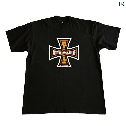 Tシャツ ストリート 半袖 クロス デザイン アメカジ ファッション メンズ トップス 普段着 シンプル アウトドア レジャー アクティブ BMX Tシャツ ストリート 半袖 クロス デザイン アメカジ ファッション メンズ トップス 普段着 シンプル アウトドア レジャー アクティブ BMX