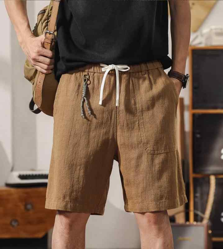 ハーフパンツ アメリカン レトロ お父さん ハイキング コットン リネン 通気性 カジュアル おでかけ ショート丈 メンズ ゆったり ワークウェア ズボン 夏 バーベキュー 薄手