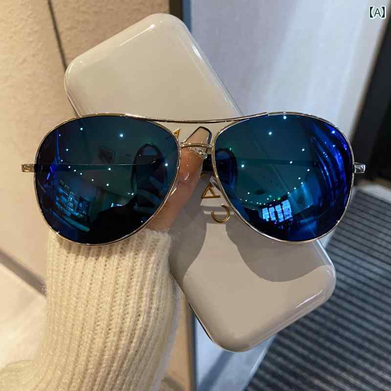 サングラス パイロット カエル型 はまぐり ミラー 映る 水銀 細フレーム シルバーフレーム 銀縁 目見えない 隠れる 偏光 四角顔 面長 丸顔 韓国 厳つい