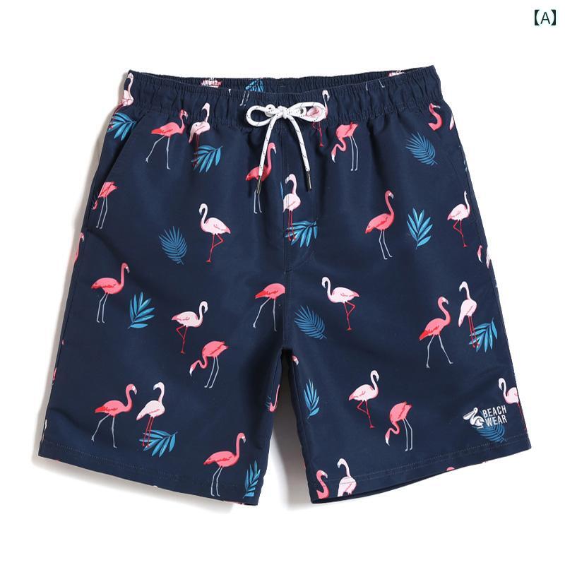 ビーチパンツ 海パン 短パン バケーション カップル レディース パンツ メンズ 速乾 水着 ショーツ 水泳 ゆったり 温泉 お揃い カジュアル 涼感