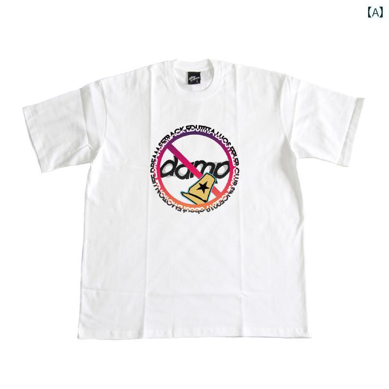 アメカジ Tシャツ メンズ ファッション フロントデザイン ワンポイント ロゴ入り ストリート ユニセックス ペアルック オーバーサイズ