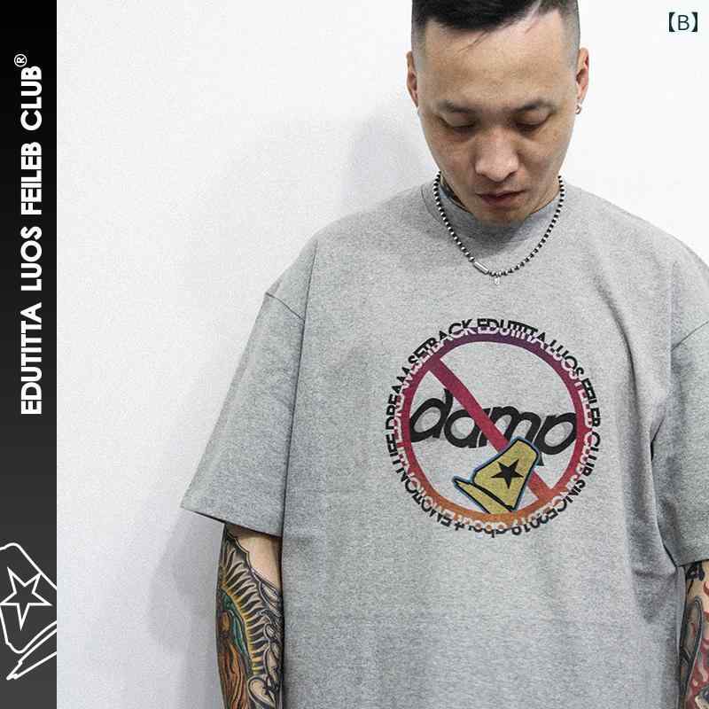 アメカジ Tシャツ メンズ ファッション フロントデザイン ワンポイント ロゴ入り ストリート ユニセックス ペアルック オーバーサイズ