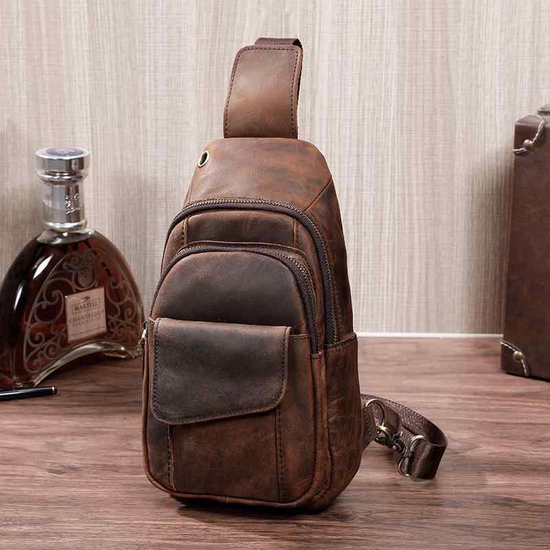 メッセンジャーバッグ メンズ カジュアル モダン ヴィンテージ アウトドア 牛革 レザー 斜め掛け ショ..