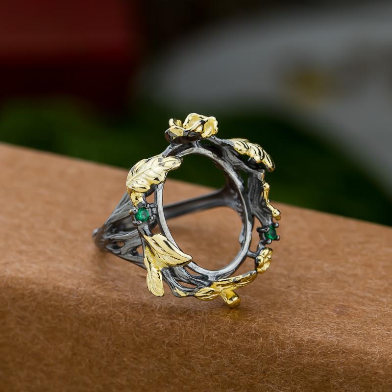 指輪 空枠 S925 シルバー レトロ 個性的 ユニーク アメリカン インレイ はめ込み工作 ハンドメイド イ..