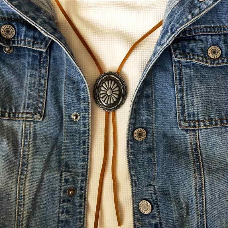 ループタイ レトロ ボロタイ 白銅 ペンダント インド ネックレス アクセサリー 蝶ネクタイ ロープネク..