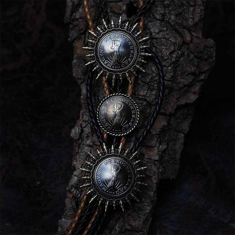 ボロタイ 紐ネクタイ レトロ アメリカン ループタイ アクセサリー ネックレス ヴィンテージ カジュアル メンズ 西部スタイル クラシック 日常使い