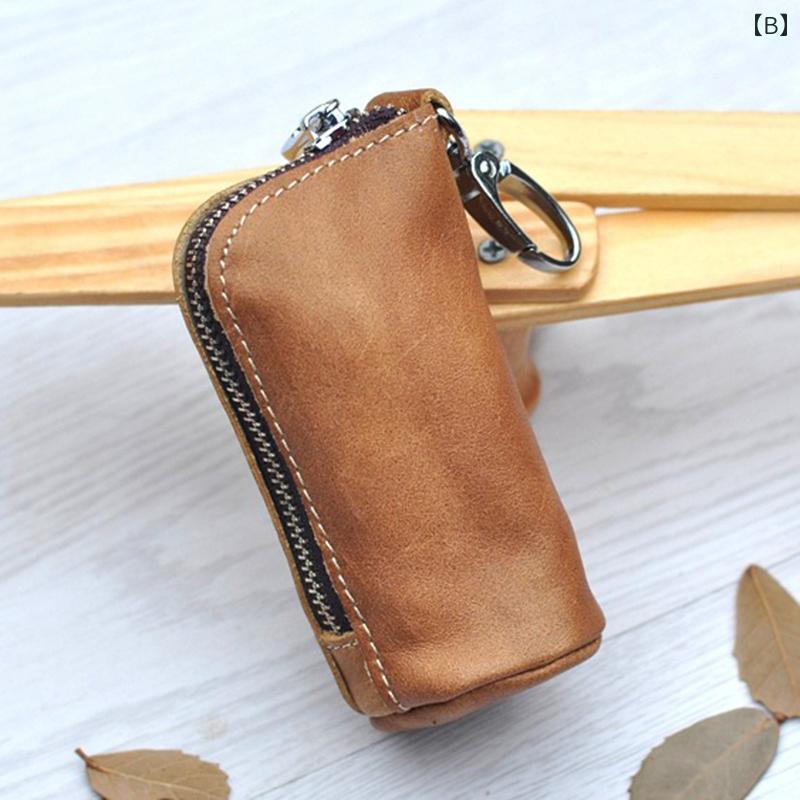 Hanbok Homeのキーケース 牛革 キーバッグ メンズ おしゃれ 円筒形 レディース コンパクト レトロ 多機能 プレゼント ユニセックス 便利 スタイリッシュ シンプル 持ち運び｜アングル3
