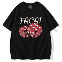 Tシャツ メンズ ファッション サマーコーデ 半袖 プリント トップス サイコロ柄 個性 ギフト カジュアル 日常使い ゲーム ポップアート ストリート コット...
