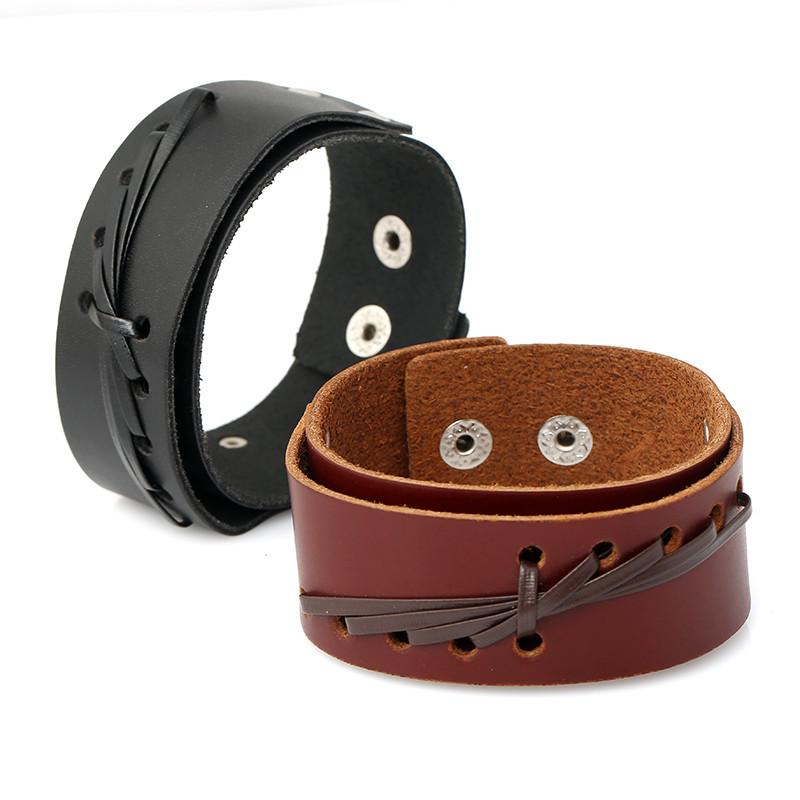 ・スタイル: レトロ・主な素材: レザー・加工: ハンドメイド・カテゴリ: ブレスレット、バングル・対象: ユニセックス・デザイン: 幾何学・用途: 周年記念、販促品、展示会、旅行記念、ビジネスギフト・カラー展開: ブラック、ブラウン