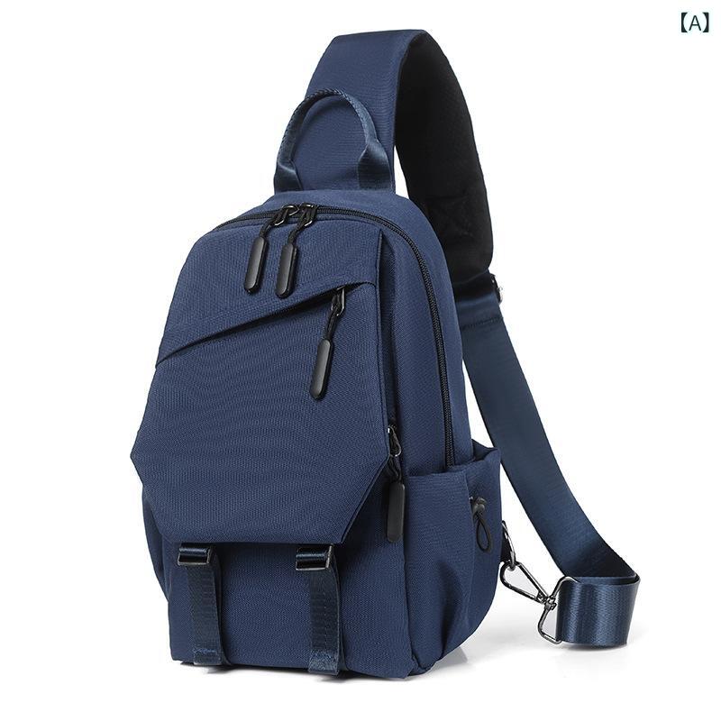 ・スタイル: ビジネス/通勤・素材: ポリエステル・機能: 耐久性・柄: 無地・デザイン: ステッチ・裏地: ポリエステル・カラー展開: ブルー、ブラック、グレー・シーン: デイリーユース・性別: メンズ・カテゴリ: メンズボディバッグ