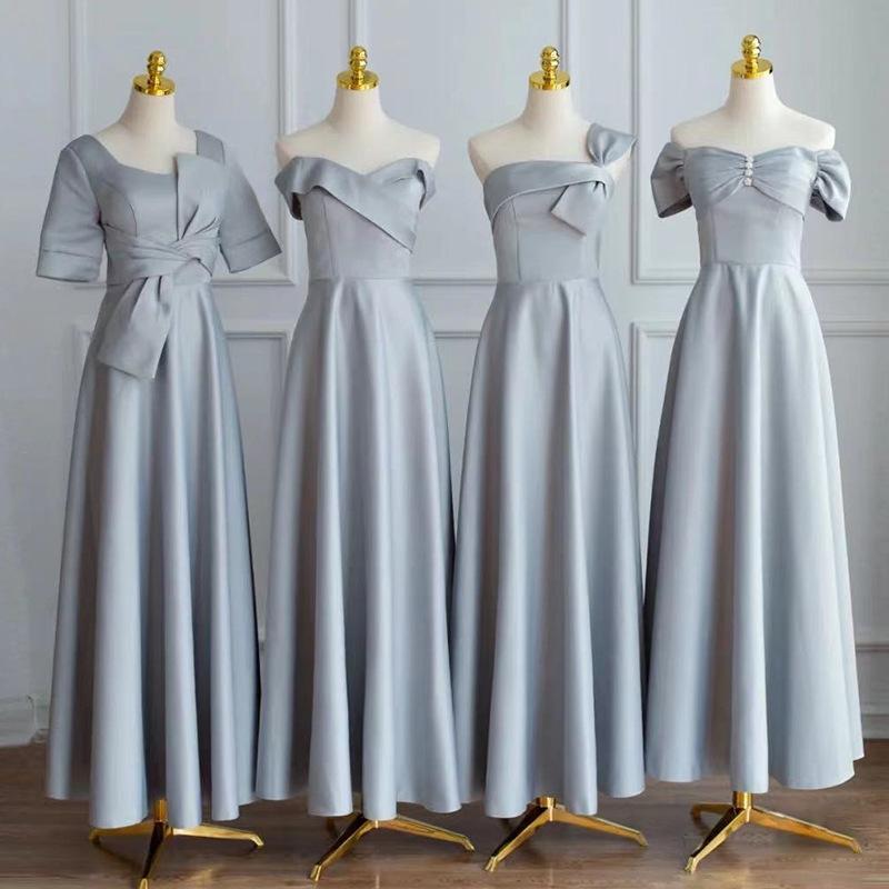 ・主な素材: ポリエステル70～80%、リネン30%以下・カラー展開: グレー、ピンク、グリーン・サイズ展開: S、M、L、XL、XXL、XXXL・シルエット: Aライン・柄: 無地・袖丈: ハーフスリーブ・スカート丈: ロング丈・ウエスト: ミドルウエスト・性別: レディース・袖タイプ: レギュラー