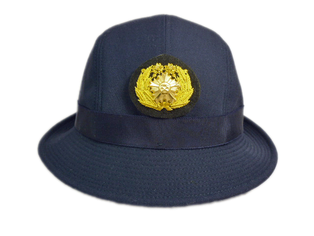 女性カシドスハイバック制帽　紺　交通金モール帽章付き