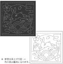 刺し子 キット 花ふきん 布パック 1袋3枚単位 No.390 うさぎと青海波 藍 ネコポス可 オリムパス 手芸の山久