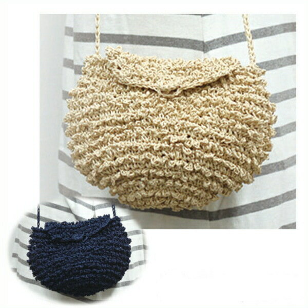 手芸キット 編み図付 SASAWASHI5玉で編むポシェット 7S-0109 ダルマ 手芸の山久