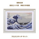 刺繍キット クロスステッチ キット BL1145/73 葛飾北斎 富嶽三十六景 神奈川沖浪裏 中級者向け 上級者 刺繍 刺しゅう 図案 布 25番刺繍糸 セット 大英博物館 ジャポニズム アート 浮世絵 富士山 海 風景 江戸 版画 名画 日本画 HOKUSAI UKIYOE ART FUJI DMC dmc 手芸の山久