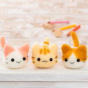アクレーヌまるころシリーズ なかよし三つ子のにゃんころいちごミルク・とら・ニケ H441-528 羊毛フェルト 羊毛キット ハマナカ hama