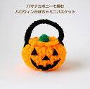ハロウィン キット ハマナカボニーで編む ハロウィンかぼちゃミニバスケット AMU-500 手芸キット 小物 ハマナカボニー ハマナカ 編み物キット かぼちゃ ...