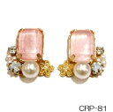 ビジューアクセサリーパック ピンクフラワーイヤーアクセサリー CRP-81 kiyo 手芸の山久 2F 【asu】