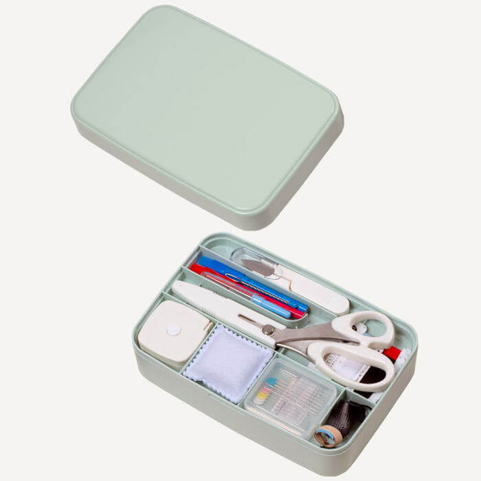 裁縫セット ソーイングセット うす型タイプ くすみグリーン No.1434 ミササ 手芸の山久