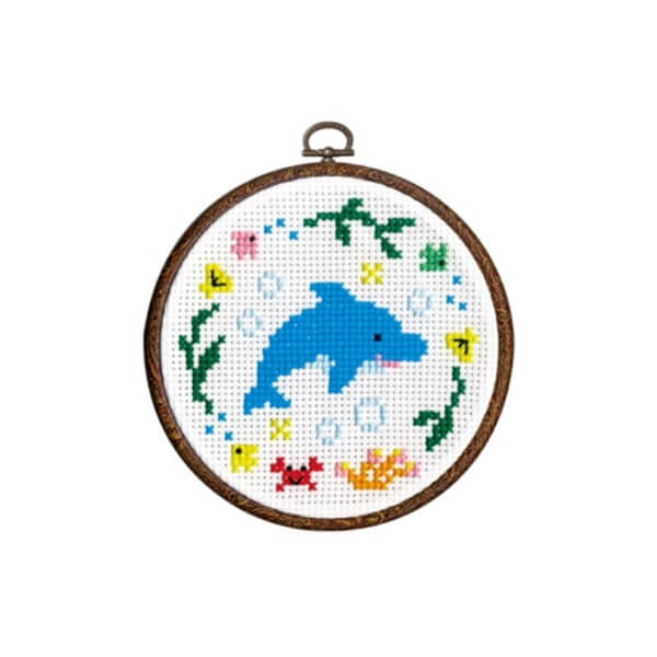 樂天商城 - 刺繍キット イルカ 7418 わくわくステッチ オリムパス 手芸の山久