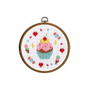刺繍キット クロスステッチししゅうキット カップケーキ 7421 わくわくステッチ オリムパス 手芸の山久