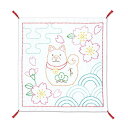 干支 刺し子キット 花ふきん 戌とさくら SK-343 ネコポス可 オリムパス olm 手芸の山久