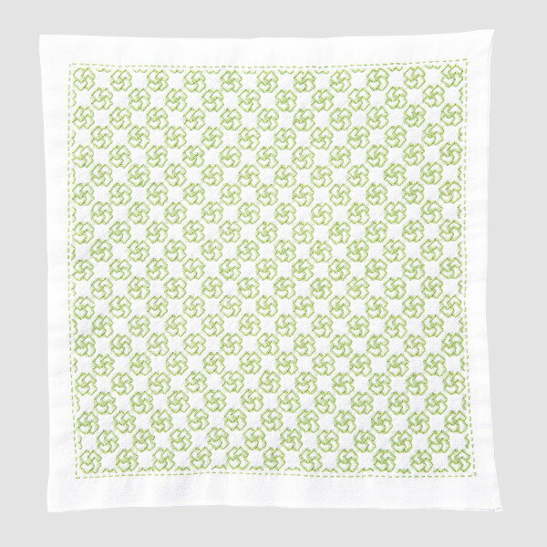 刺し子 キット 一目刺しの花ふきん つぼみ(白) SK-386 ネコポス可 olm オリムパス