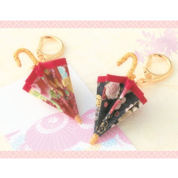和のミニ傘キーホルダー LH-104 パナミ 手芸の山久
