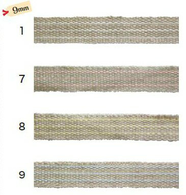 東京リボン リネン・パステルストライプ 約9mm×5mリボン 麻 手芸の山久