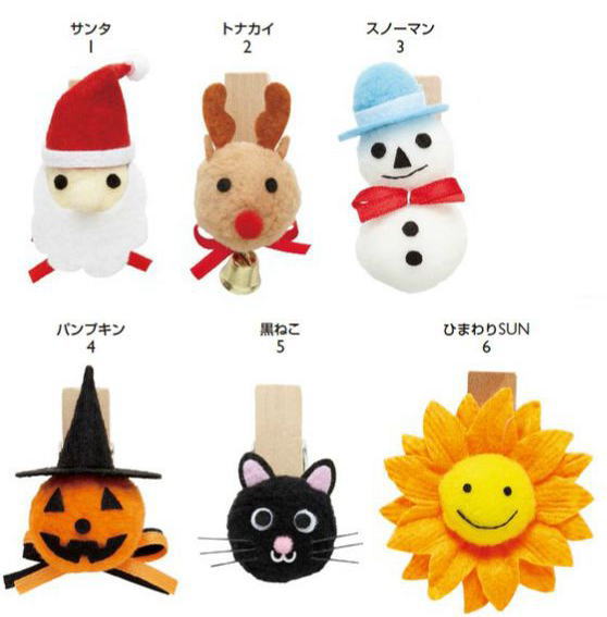 乐天商城 - 東京リボン クリップぼんてんキャラ 約3×6cm・20個入