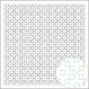 ダルマ 刺し子ふきん 一目刺し ダリア 白 刺し子布 さしこ 刺し子 ふきん ネコポス可 横田 ykt 手芸の山久