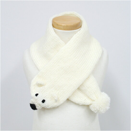 編み物 キット キッズクマのマフラー 5w0903 編み図付き キッズ 手作りキット ダルマ 手芸の山久 handcraft-10017657 手芸の山久 サンプル画像2