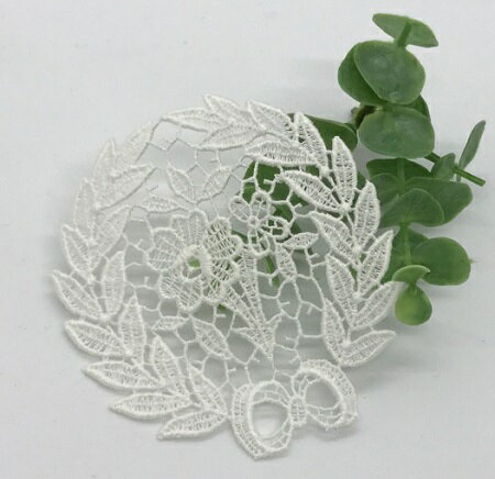 綿ケミカルモチーフ 縦:79mm×横:70mm *1枚単位販売* 日本製 No.OC362647-1 ≪コットン 国産 モチーフレ..