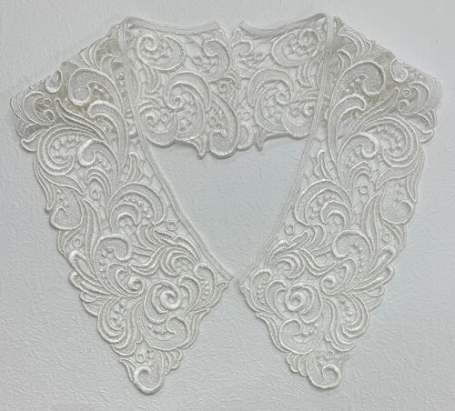 【日本製】レース襟 2枚襟 オフホワイト No.9200 衿 国産 ケミカルレース