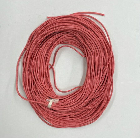 [日本製] 組紐【花結】3 ピンク 1mm(20m巻)/2mm(10m巻) ポリエステル素材 No.HANA-3　《 国産 コード ..