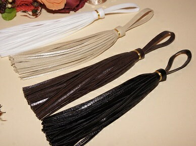 [日本製]合皮メリトンタッセル 100mm(本体長さ) ★1本単位販売★ 全4色 No.5500-100 国産 手芸 パーツ ハ..