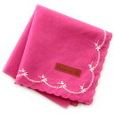 【SALE ¥1320→¥550】58%OFF! シンプル刺繍ハンカチ 8001 ピンク