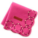 シンプル刺繍ハンカチ　8003　ピンク