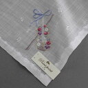 ポワンポワン ベトナム手刺繍ハンカチ 6502-10 ホワイト | ハンカチ ハンカーフ レディース 刺繍 白 ギフト プチギフト ミニギフト プレゼント 女性...