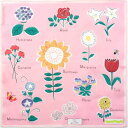 【SALE ¥550→¥330】40%OFF! 英語 お花 ブルーミーズ プリントハンカチ 7231 | プチギフト 子供 ハンカチ 子ども こども キッズ ネ...
