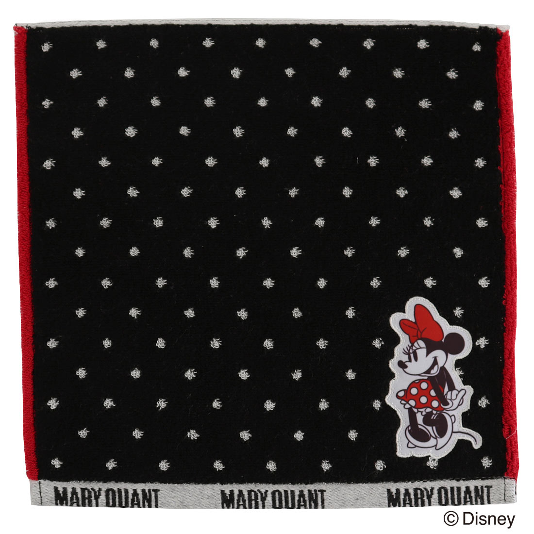 マリークヮント　ミニーマウス タオルハンカチ 0003 ブラック【MARY QUANT】【ディズニー100周年】 ブランド ハンカチ レディース ギフト プレゼント プチギフト ブランドハンカチ　誕生日プレゼント 女友達 お礼 退職 退職祝い 男の子 女の子 入学 卒業