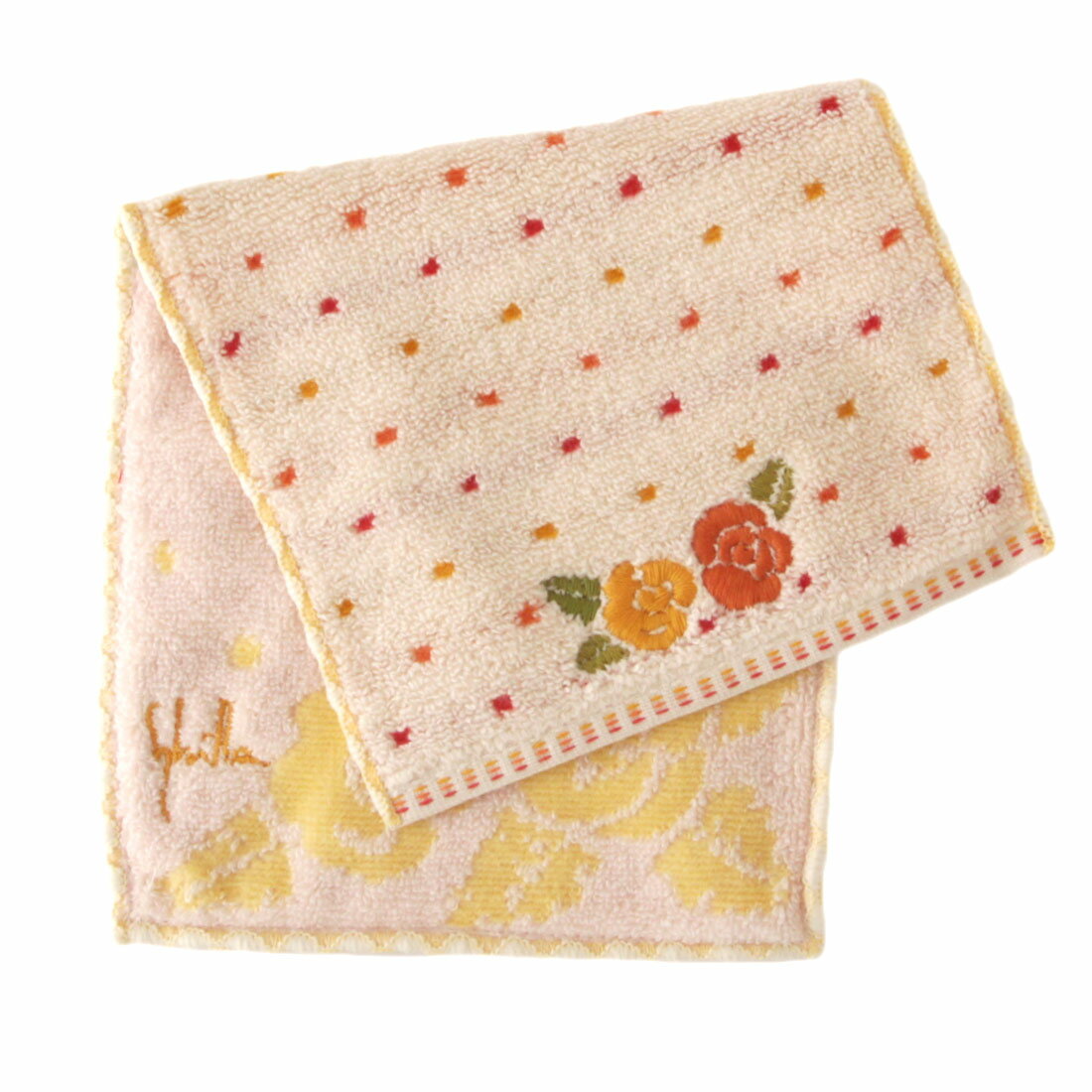 シビラ　ポケットタオルハンカチ　1202　オレンジのサムネイル