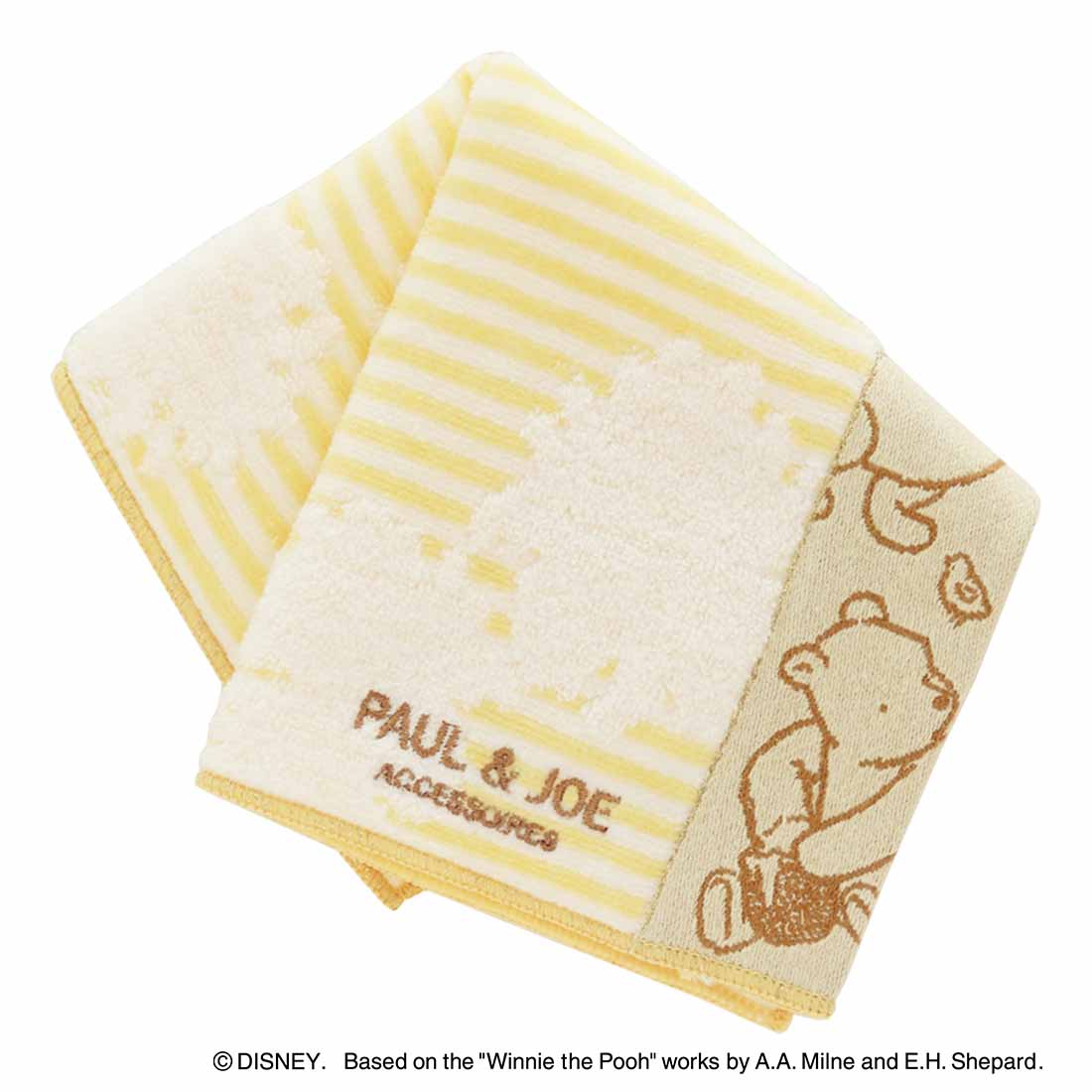 ポール & ジョー ハンカチ レディース ポール＆ジョー くまのプーさん タオルハンカチ 0003 イエロー【PAUL & JOE × CLASSIC POOH】| ポールアンドジョー プーさん ハンカチ ギフト レディース プチギフト ブランド ブランドハンカチ プレゼント 誕生日プレゼント 退職 お礼 綿 誕生日 ミニタオルハンカチ 小さめ