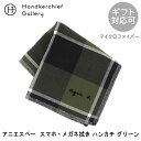 アニエスベー スマホ・メガネ拭き ハンカチ 2251 グリーン| agnes b. アニエス ハンカチ ブランド チェック ギフト プレゼント 退職祝い 誕生...