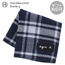 アニエスベー メンズ ガーゼ タオルハンカチ チェック 0015 ネイビー │ agnes b アニエス ギフト プレゼント プチギフト 贈り物 内祝い 記念日 誕生日 退職 退職祝い 内祝い お礼 お返し 遅れてごめんね
