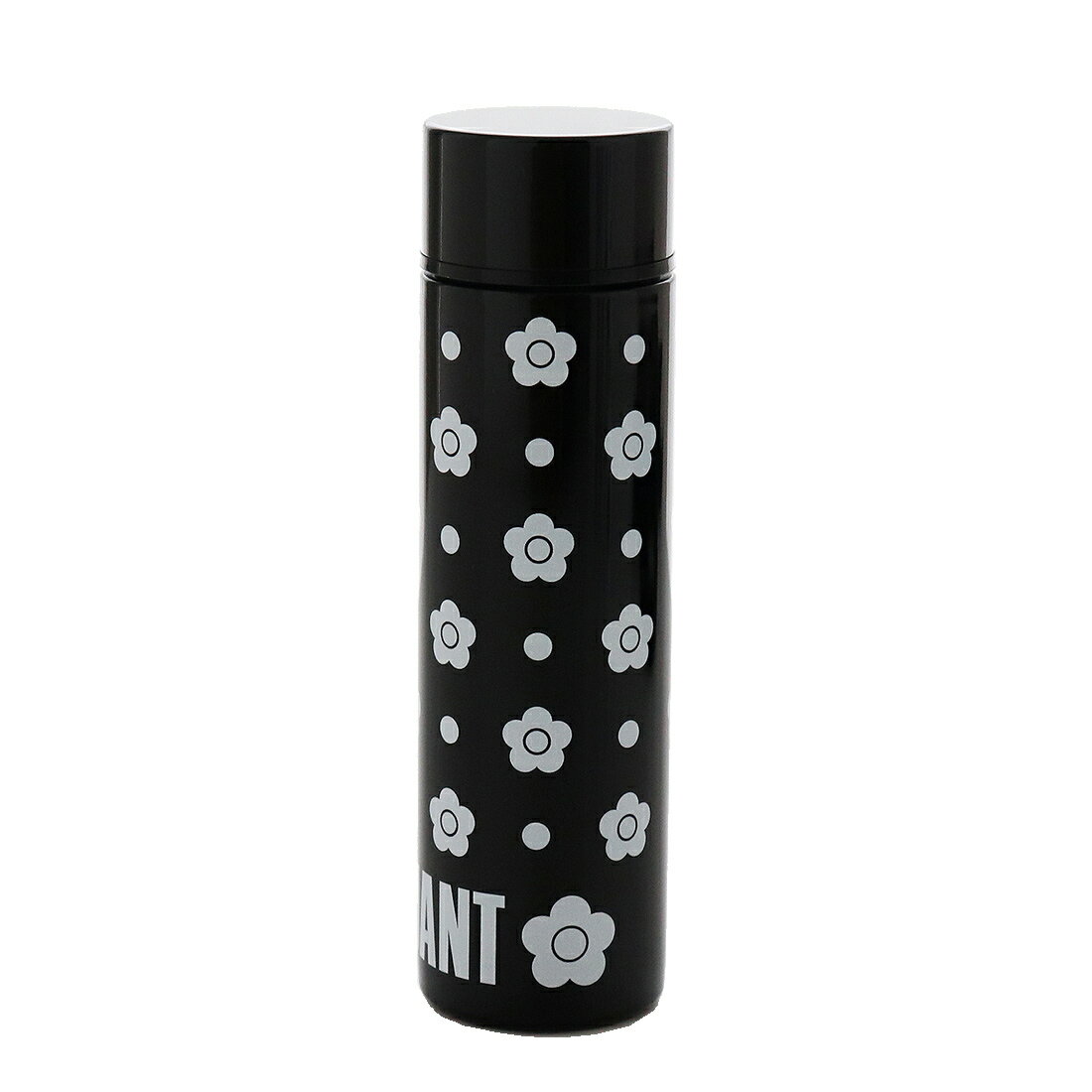 マリークヮント ステンレスボトル 150ml ドットデイジー ブラック| MARY QUANT マリークワント ブランド ミニサイズ ミニボトル ミニ 少量 小さめ 小さい 軽量 スリム おしゃれ かわいい 持ち運び プレゼント 女性 ギフト 贈り物 保冷 保温 コンパクト ミニ水筒 マイボトルのサムネイル