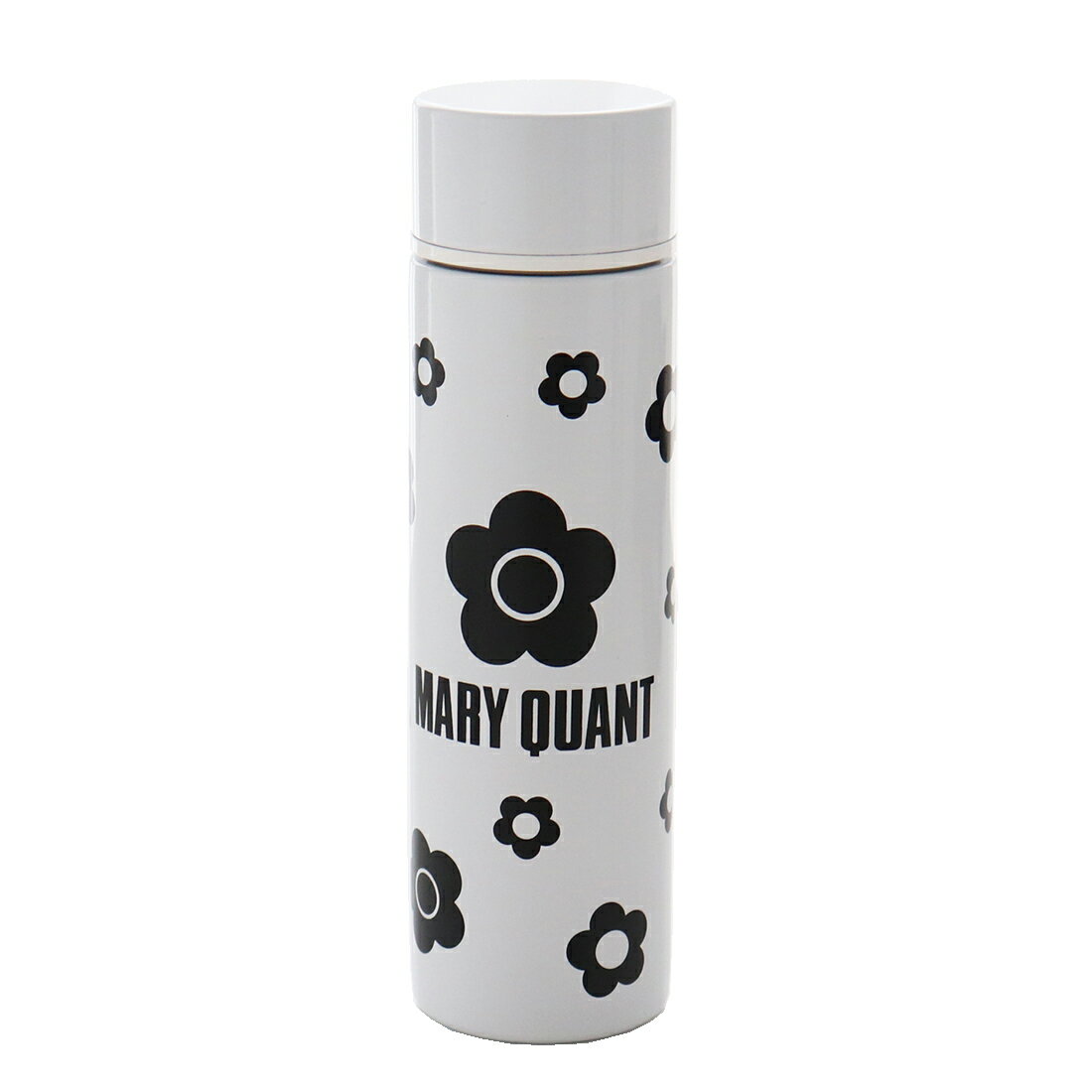 マリークヮント ステンレスボトル 150ml ランダム ホワイト | MARY QUANT マリークワント ブランド 水筒 ミニサイズ ミニボトル ミニ 少量 小さめ 小さい 軽量 スリム おしゃれ かわいい 持ち運び プレゼント 女性 ギフト 贈り物 保冷 保温 コンパクト ミニ水筒 マイボトルのサムネイル